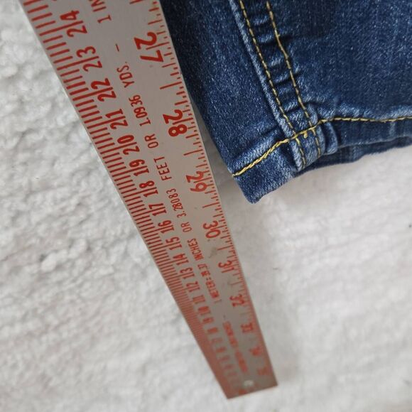 Revolt Women's Zip Fly Distressed Skinny Denim Jeans Blue Size 8 - Picture 5 of 8